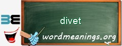 WordMeaning blackboard for divet